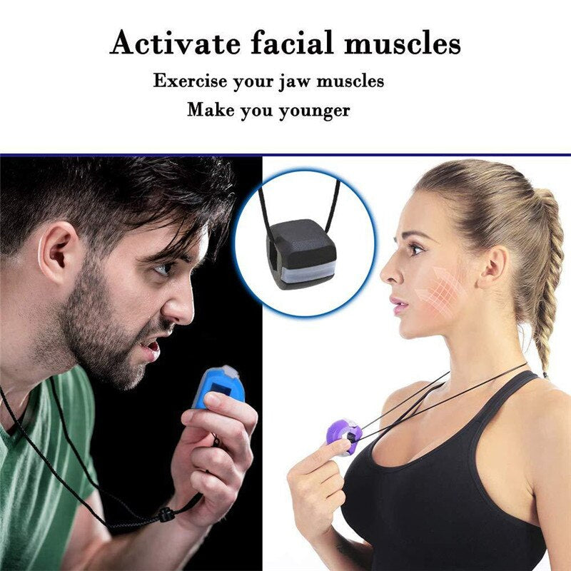 Silica Gel Face Fitness Ball Jaw Exerciser Facial Toner Reduce Double Chin Relax Ball Gym Fitness Training Jawline Simulator